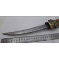Antique Dagger with metal and Bone Sheath -Maker stamp Unidentified -Could be from Yemen