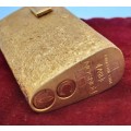 Pre-owned Gold tone Ronson Lighter made in France -(Not tested -need gas )