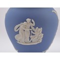 Collectable Vintage Wedgwood Jasperware Vase 100x80mm-Made in England (few stains inside)