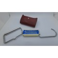 Vintage D.B.G.M Hand Held Luggage Scale in Leather Pouch - Kilo and LBS Excellent condition