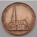 1842 Commemorative medal St. Nicholas Church Fire in Hamburg, (copper used from destoyed Steeple)