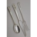 3pc Vintage Silver plated EPNS. A Childrens First Cutlery set -Sheffield England Rd872589