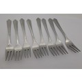 8 x Eetrite `Dubang` Stainless Steel  small  Cake forks 141mm