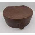 Antique Genuine Leather Colar Box 70x180mm (stain on Inside)