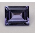 E.G.L Certified 0,907ct Natural Tanzanite -Baguette-Blue-Violet,Eye Clean,-full report -in Capsule