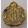 Rare WW2 Royal Australian Air Force Cap Badge (brass) 45x50mm