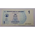 2006 Zimbabwe 1 Dollar Bearer Cheque