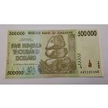 2008  Zimbabwe 500 000 Dollars