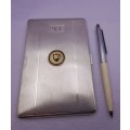 Vintage 1950`s Silver Plated Cigarette Case from Yeoville Boys school -engraved