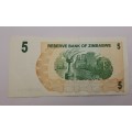 2006  Zimbabwe 5 Dollars Bearer Cheque