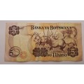 1982-1992 Botswana 5 Pula