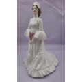 Vintage Coalport Bone China LADIES OF FASHION The Bride Figurine (hairline Crack)