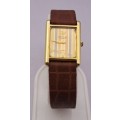 Vintage 18K Electroplated Gold Raymond Weil 9006 Geneve Quartz Swiss watch -working