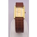 Vintage 18K Electroplated Gold Raymond Weil 9006 Geneve Quartz Swiss watch -working
