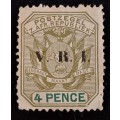 1890-1891 Orange Frij Staat- 4 Pence-Orange River Colony-V.R.I overprint-Unused