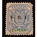 1895 Postzegel -2 1/2d  Zuid Afrikaanse republiek-V.R.I overprint-Unused