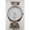 Used Ladies Diva Quartz watch - working - Plating on strap coming off