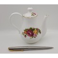 Vintage Miniature Fine Bone China Tea Pot COTTAGE ROSE - 110x120x65mm