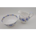 Antique  Tuscan Fine English bone China `Lovely` Greamer and Sugar Bowl