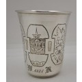 1880 Antique Russian SILVER Kiddush Cup 60x51mm-39grams