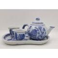 Miniature Blue & White Porcelain tea set