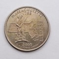 2000 United States ¼ Dollar `Washington Quarter` Massachusetts