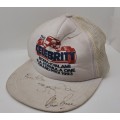 Signed 1993 Celebrity S.A Formula One Grand Prix Cap by Jonty Rhodes.Clive Rice and Bruce Fordyce-