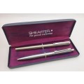 Pre-Owned Sheaffer Fountain Pen and Ball Point Pen (Branded) in Case