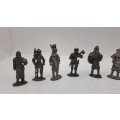 11 Vintage Pewter Figurines Soldiers -Warriors 4cm