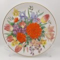 Vintage Chrysanthemum Bouquet Wall Plate 19,5cm
