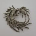 Large Vintage White metal Brooch 5,5cm x 5,8cm