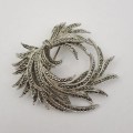 Large Vintage White metal Brooch 5,5cm x 5,8cm