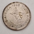 1963 South Africa Silver .500 -10 Cents 1st decimal series