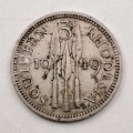 1959 Southern Rhodesia 3 Pence - George VI