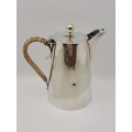Vintage E.P.N.S -Silver Plated Hot Water Jug Three Quarter Pint Bamboo covered Handle