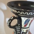 Large Vintage 1960`s Ceramic Vase by artist D. Vassilopoulos Handmade Greece-see desription 36,5cm
