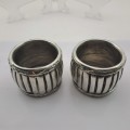 A Pair of Napkin/serviettes Rings designed by CARROL BOYES  46x34mm (solid design)