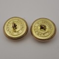 2 x 1923-1926 South African Ordanance Department Officer`s uniform buttons 25mm