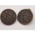 2 WW1 USA Allied Forces Military Uniform  Buttons 22mm