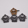 Lot of 4 -WW2 South African Airforce Badges (1 Brass and 3 Bronze)