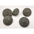 Lot of 5 -Different WW2 British Buttons