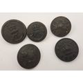 Lot of 5 -Different WW2 British Buttons