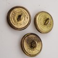 3 Unie van Zuid Afrika tunic Buttons 21mm