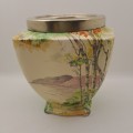 Antique Porcelain Hand Painted `Paradise` Vase made in England (no Handle and no Lid)