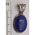 Pre-owned Vintage Sterling 925 Sterling Silver Pendant  - Could be Lapis Lazuli Gemstone?