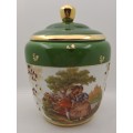 Vintage Limoges Goumot Labesse Porcelain Vase with Lid - France