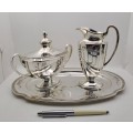 Antique 1920`s Antique Community Plate Sugar pot&creamer on Tray -No. 11902,11903 and 11958