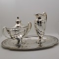 Antique 1920`s Antique Community Plate Sugar pot&creamer on Tray -No. 11902,11903 and 11958