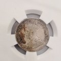 1929 South Africa Silver - 3 Pence -SANGS Graded F15