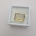 Large Emerald Cut Citrine Gemstone 3,64 Gram 20mmx15mmx7mm in box